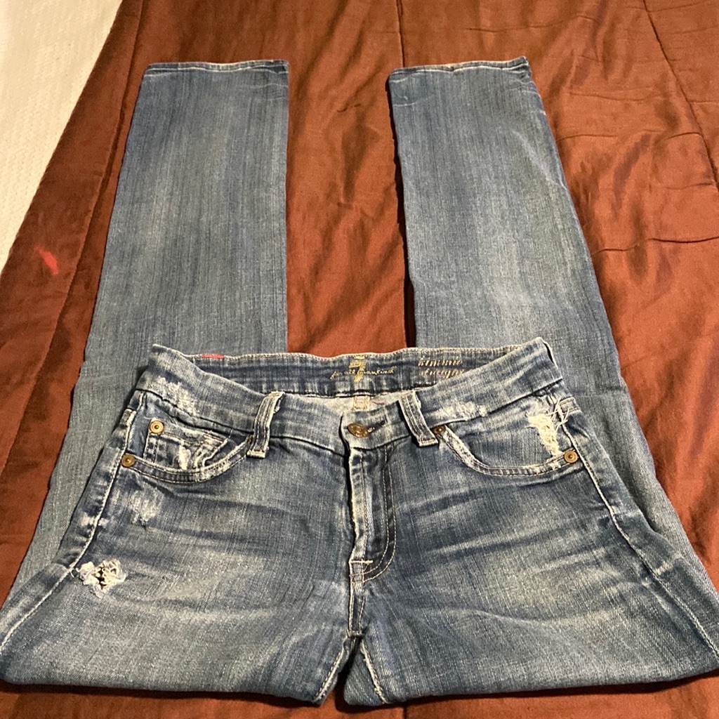 Straight Style Jeans By 7 For All Mankind Brand Guc
